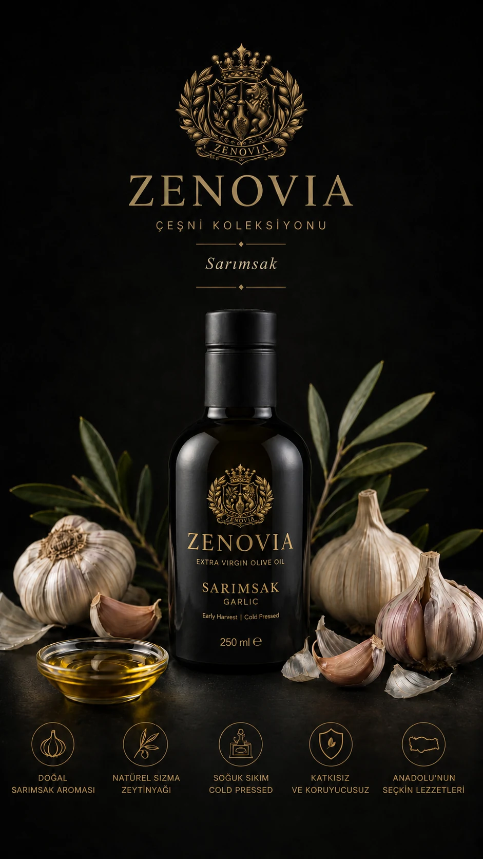 ZENOVIA زيت زيتون بالثوم