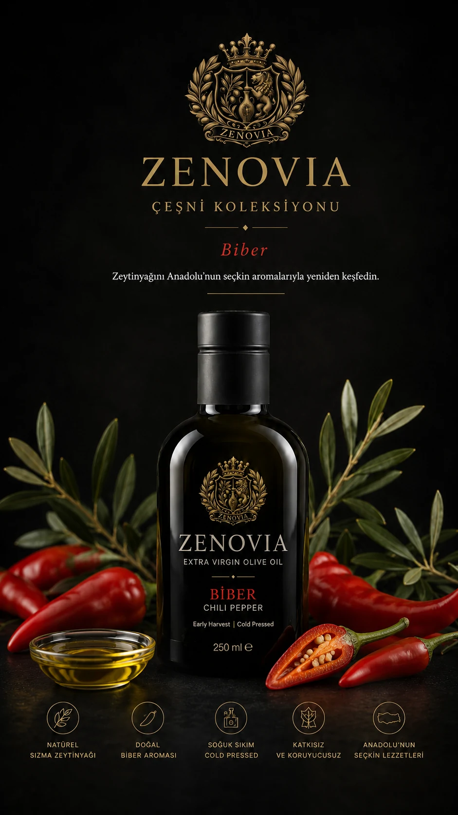 ZENOVIA زيت زيتون بالفلفل الأحمر الحار