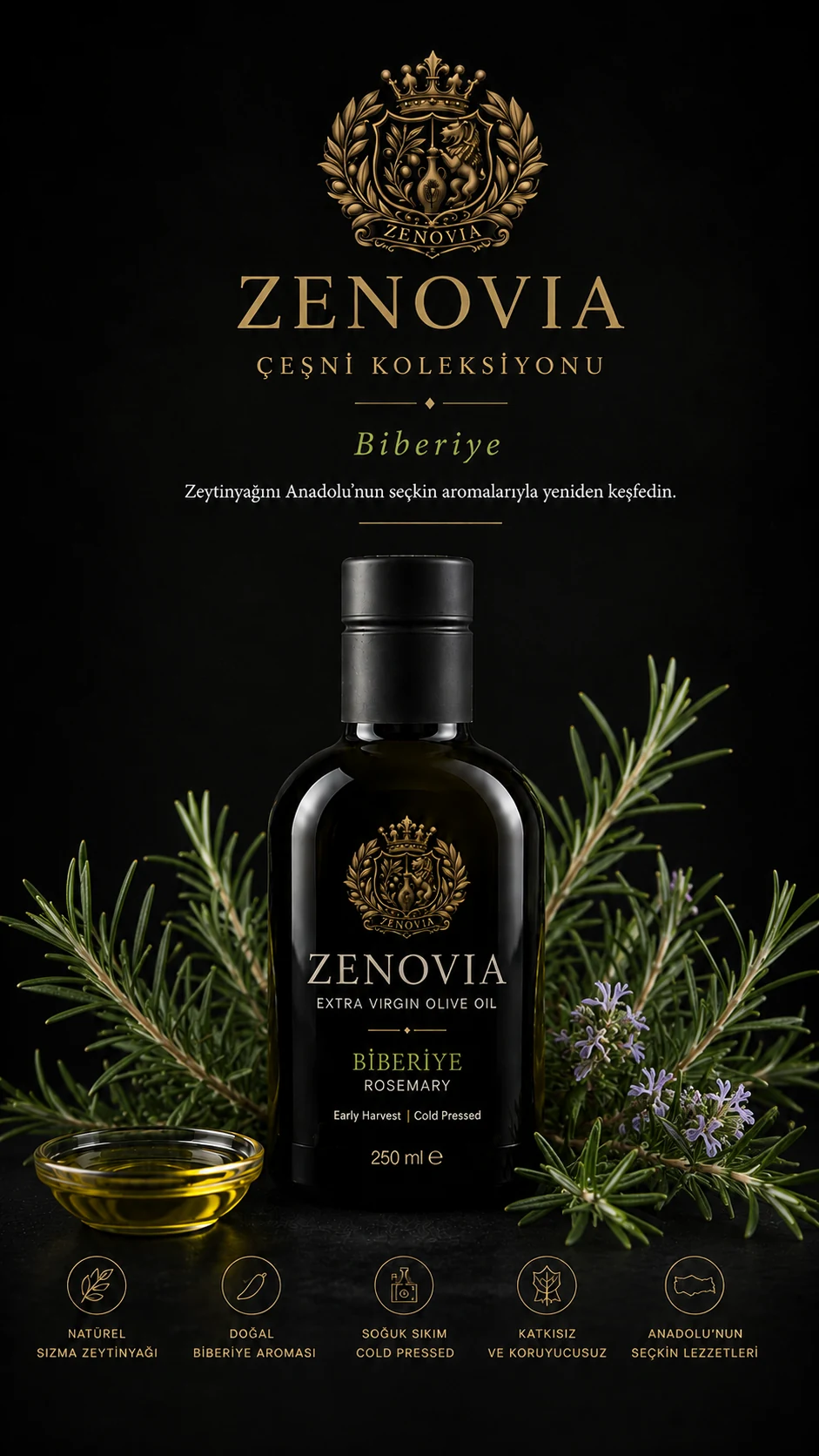 ZENOVIA زيت زيتون بإكليل الجبل
